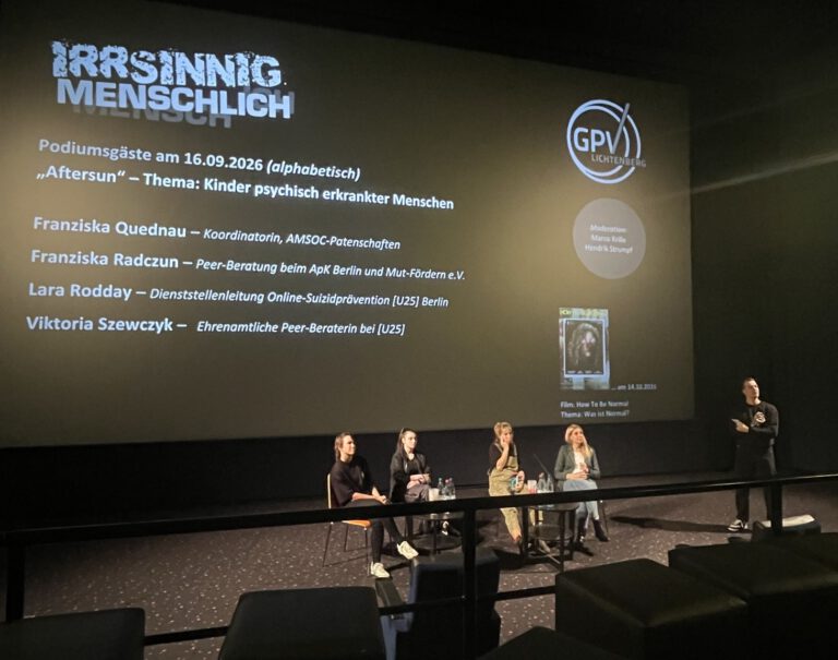 AMSOC-Patenschaften bei „Irrsinnig Menschlich“ 